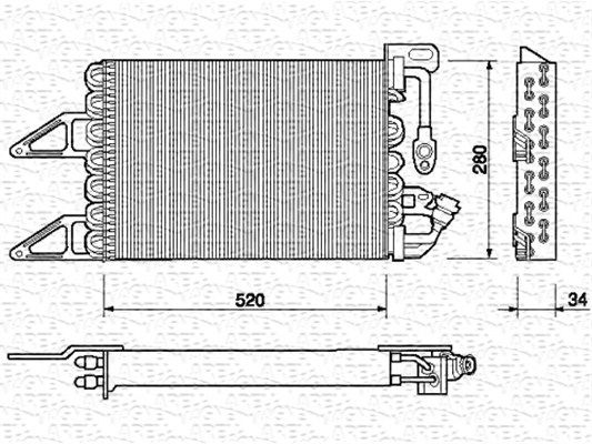 MAGNETI MARELLI Конденсатор, кондиционер 350203140000